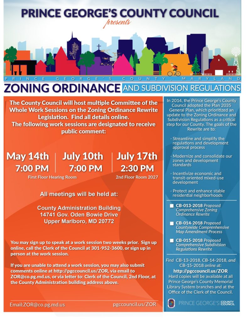 Next public hearing on Zoning Rewrite is Tuesday Prince County Planning Department Blog